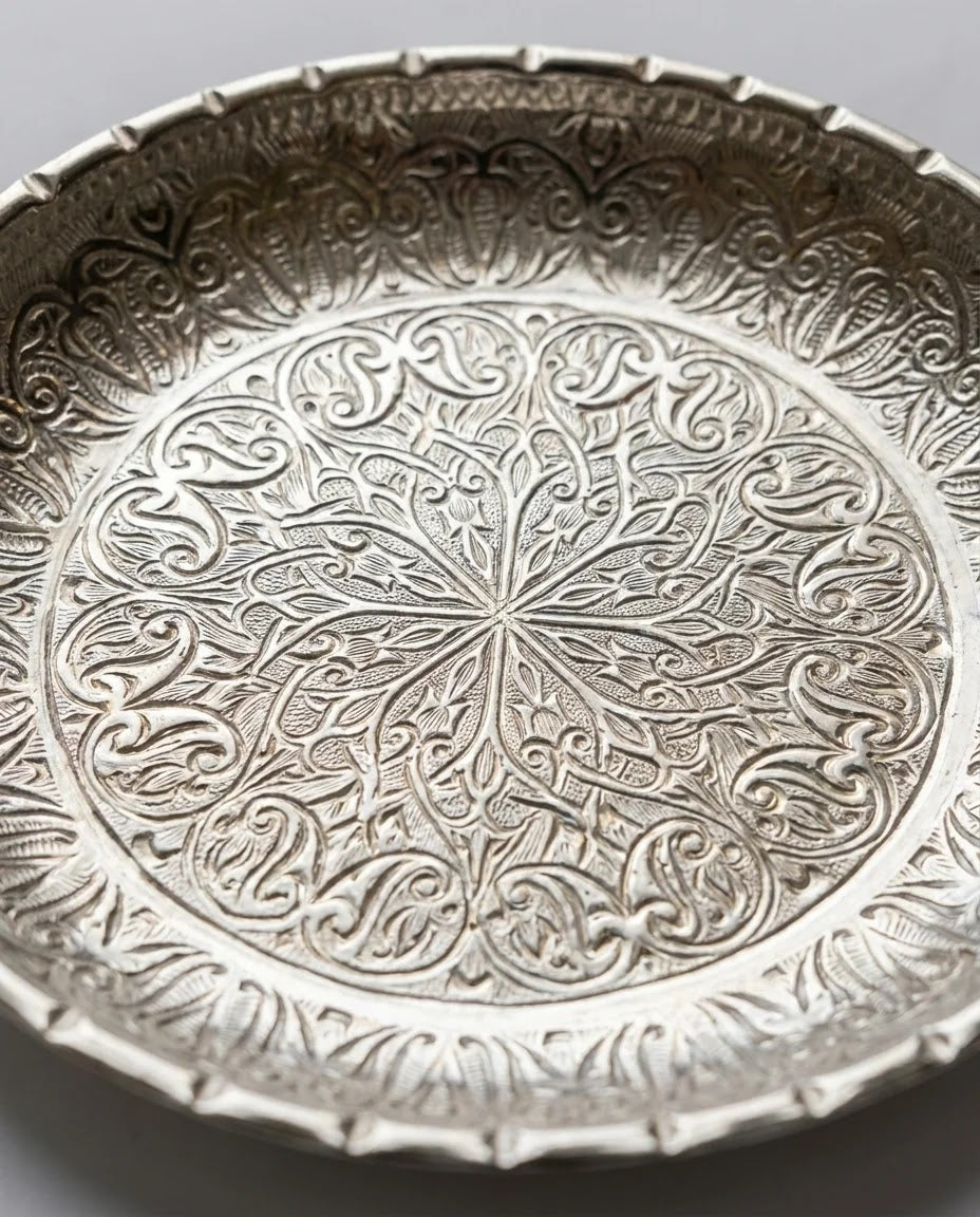 Nakış İşlemeli Bakır Çerezlik, Antep İşi - Gaziantep Bakırcılık