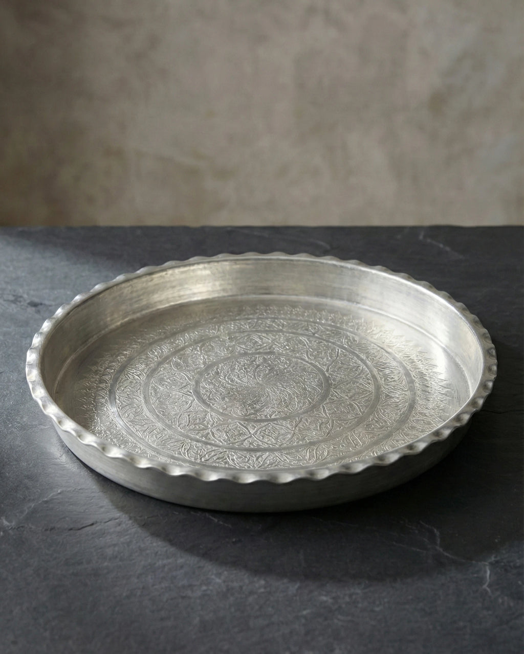 45 cm El İşlemesi Kalaylı Bakır Fırın Tepsisi