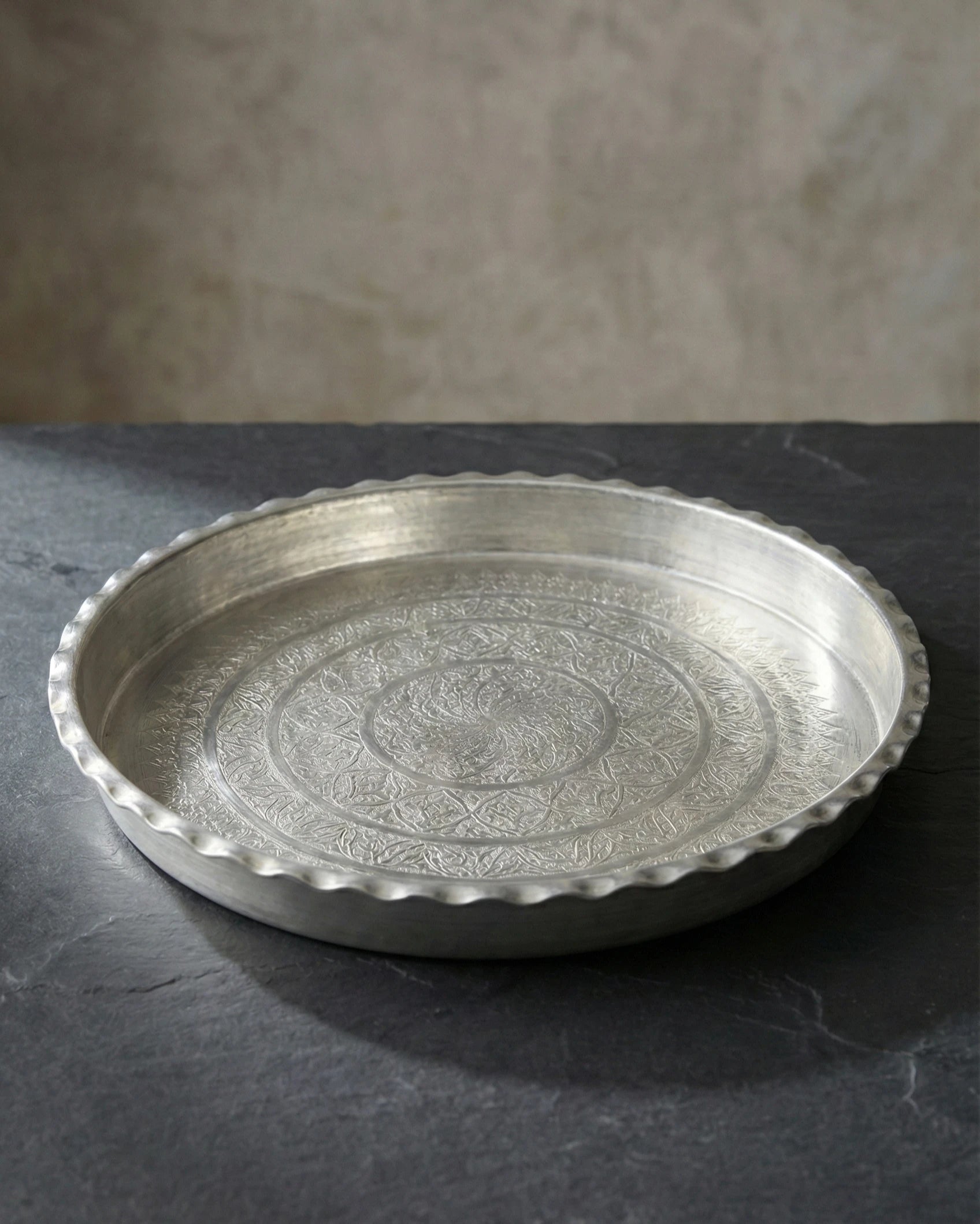 45 cm El İşlemesi Kalaylı Bakır Fırın Tepsisi