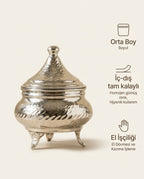 Antep İşi Burgu Desenli Kalaylı Şekerlik (Orta) - Bilgi İnfografiği - Gaziantep Bakırcılık