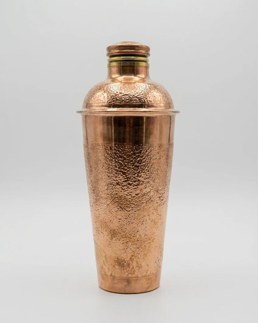 Antep İşi Parlak Bakır Konik Matara (900 ml)