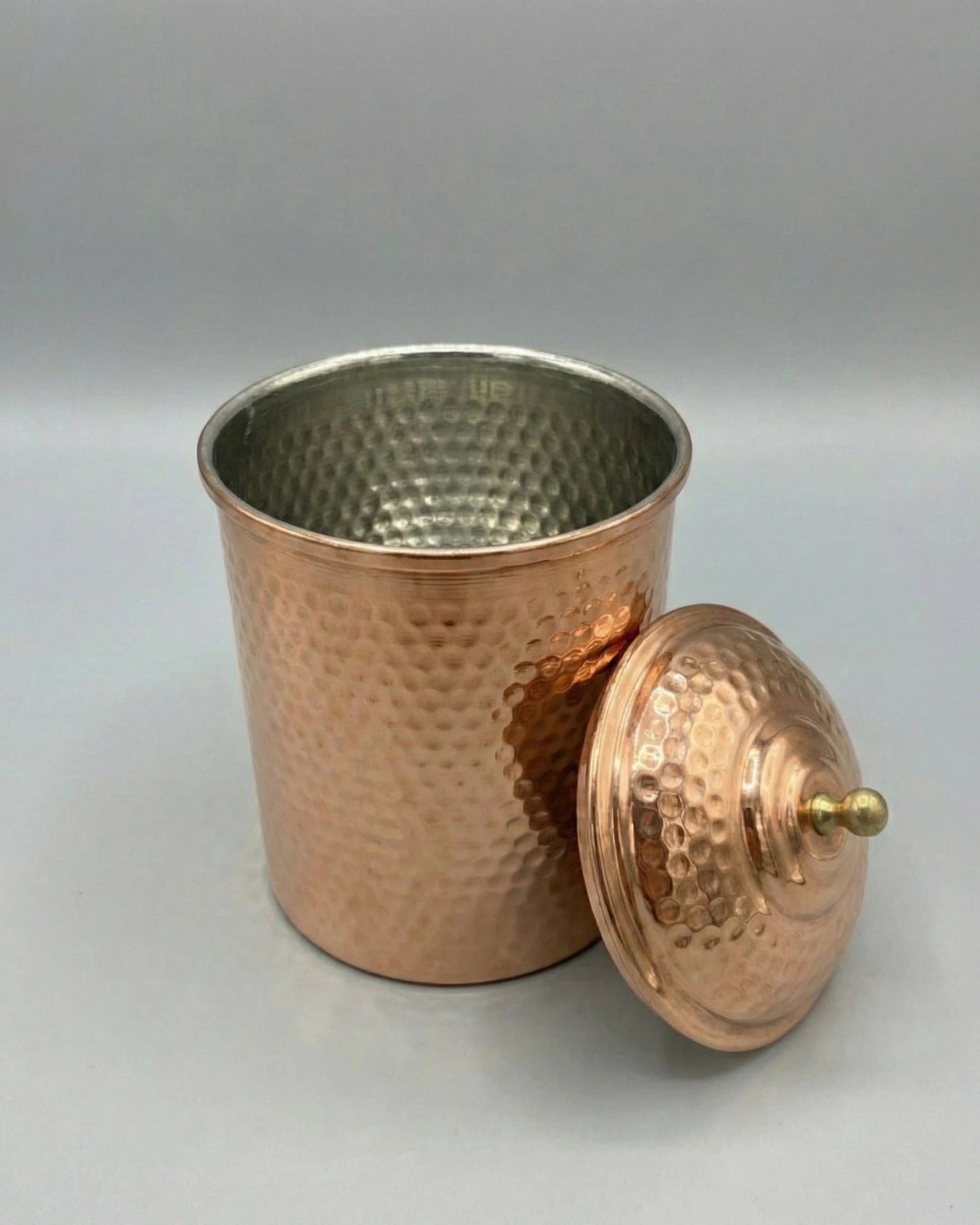 Dövme Desenli Bakır Rengi Bakır Baharat Takımı - 12-14-16 cm