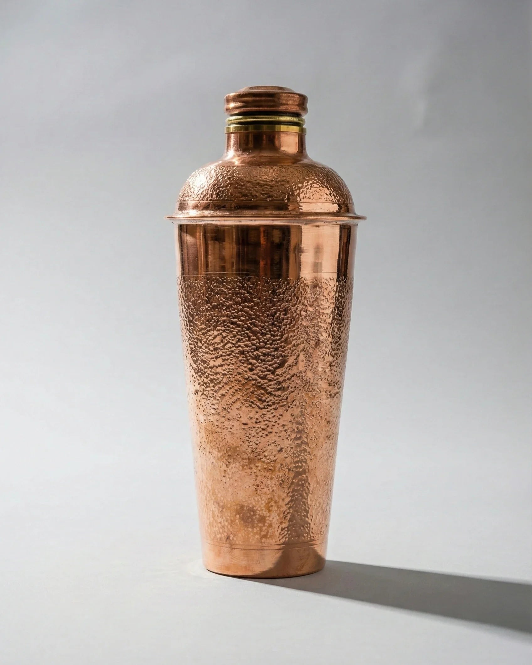 Antep İşi Parlak Bakır Konik Matara (900 ml)