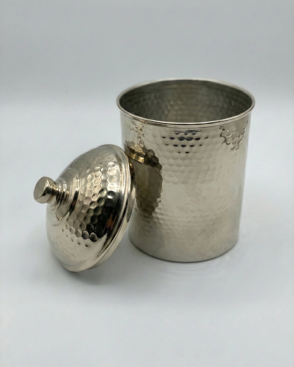 Dövme Desenli Beyaz Bakır Baharat Takımı - 12-14-16 cm