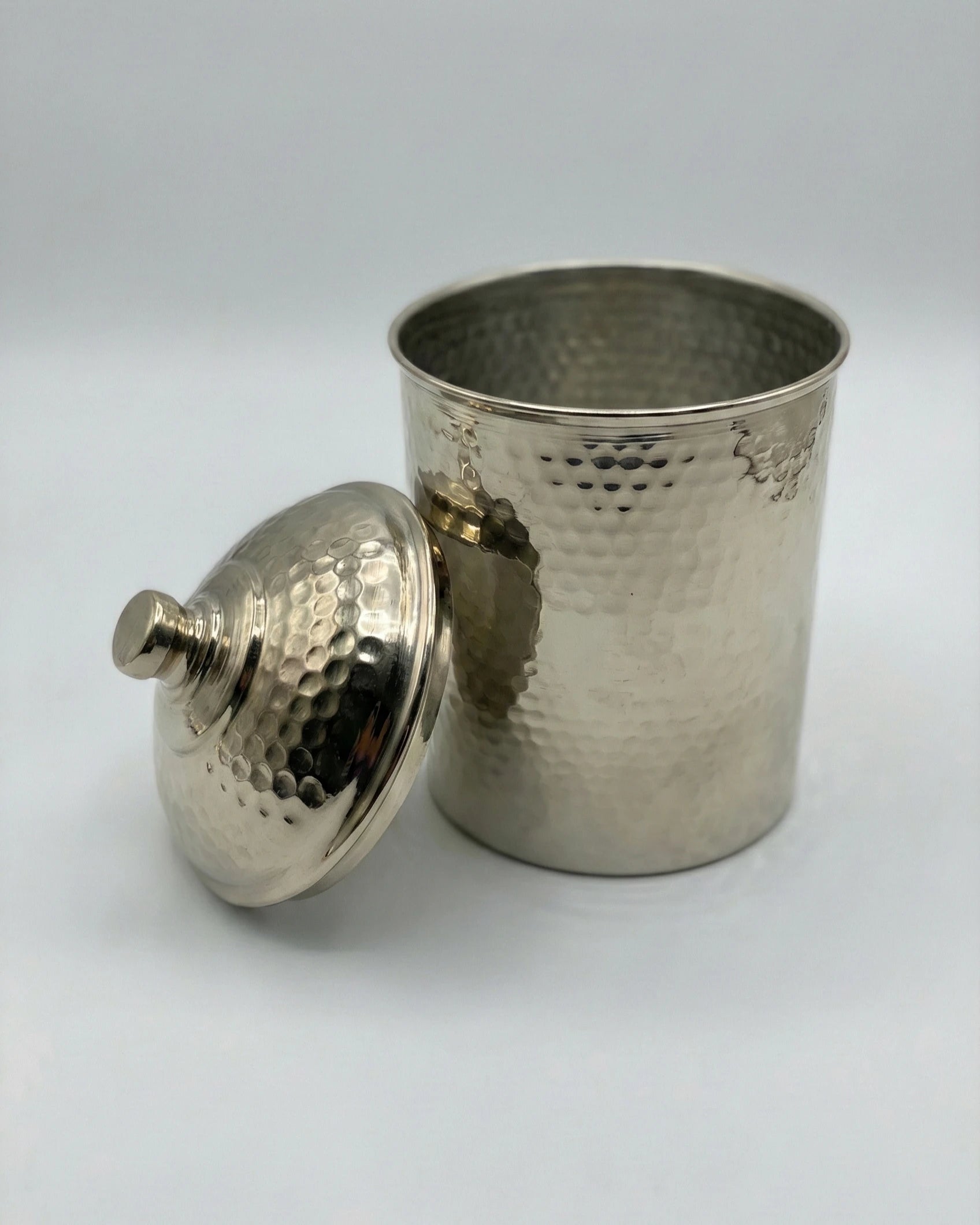 Dövme Desenli Beyaz Bakır Baharatlık - 12 cm