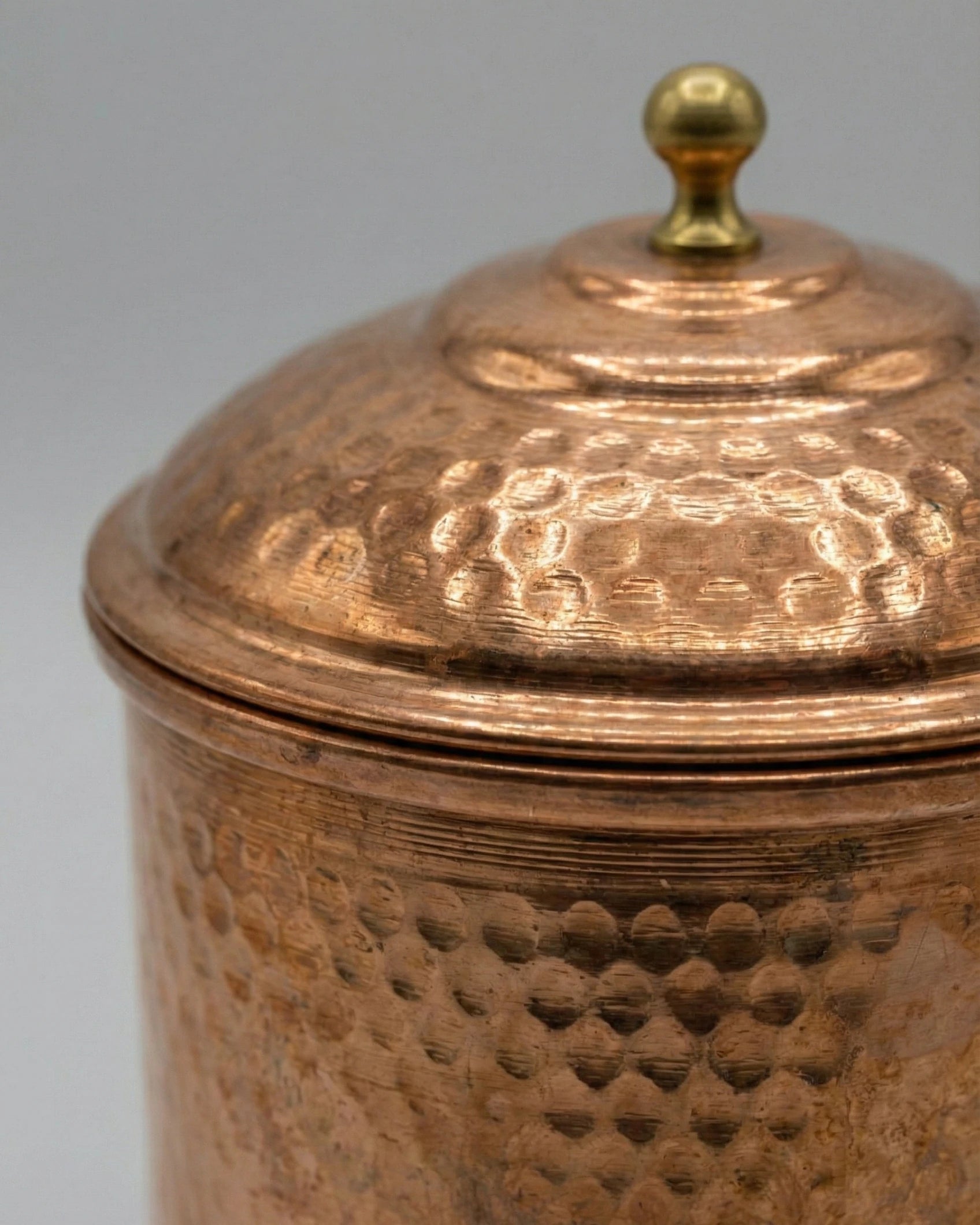 Dövme Desenli Bakır Rengi Bakır Baharatlık - 16 cm